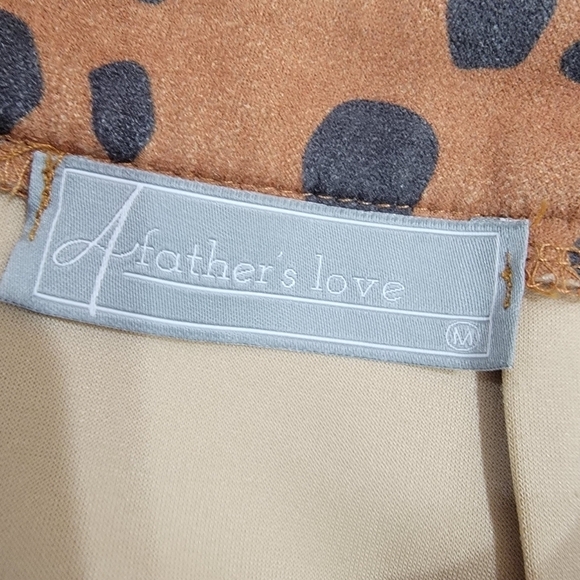 A Father's Love Animal Print Mini skirt Leopard Cheetah Faux Suede Size Medium - Picture 11 of 14